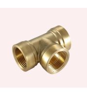 Brass Tee Fittings Equal and Reducing for Branch Connections, Forged Threaded Tees per ASME B16.11 for Plumbing Industrial Piping and Fluid Distribution Systems